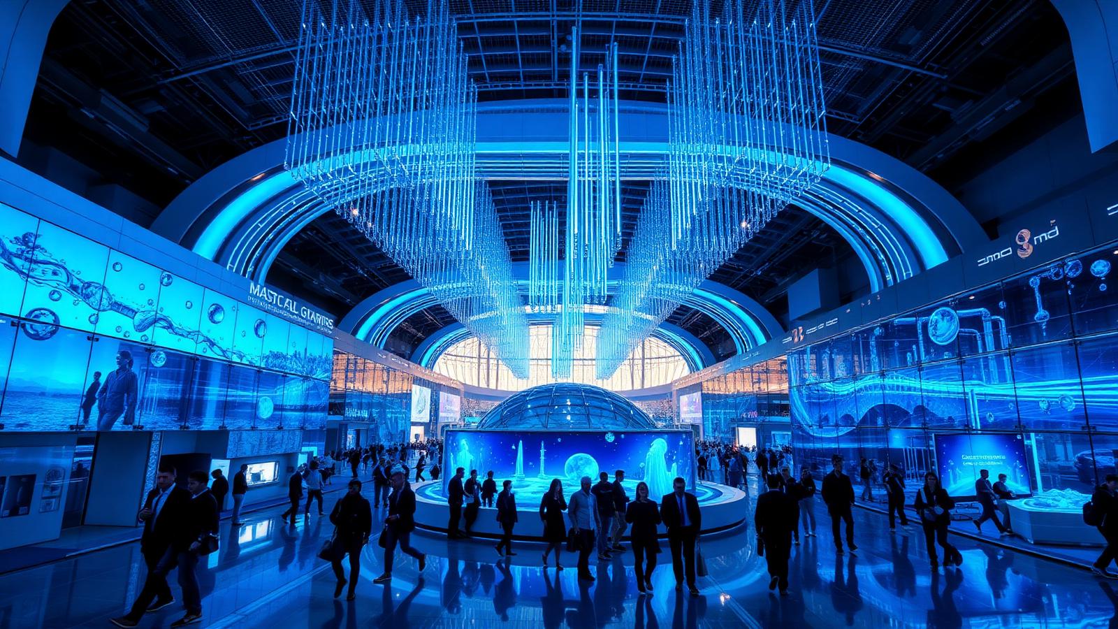 Inside the expo hall